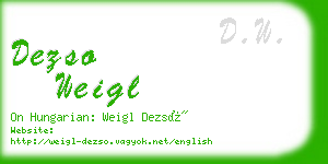 dezso weigl business card